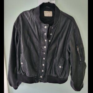We The Free - Free People - Snap Out Of It Vegan Bomber Jacket Sz M